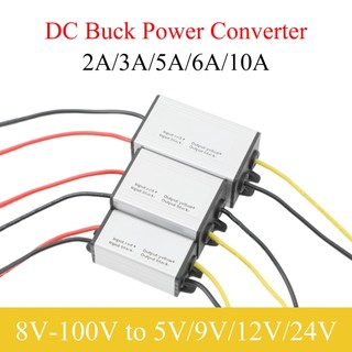 Bộ chuyển đổi khóa điện chống nước 8V-100V sang 5 / 9 / 12 / 24V vỏ nhôm mô-đun khóa ô tô