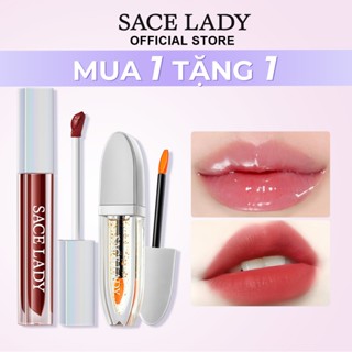 SACE LADY Son Bóng Lâu Dài Chống Thấm Nước Xịt Son Bóng Chống Dính Cốc + Son Dưỡng Môi