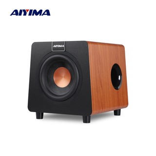  Loa siêu trầm AIYIMA 800X 150W 3Ohm 8 Inch Loa chủ động Bass sâu Hạt gỗ Bộ khuếch đại loa trầm Đầu vào RCA   AUX   LFE 
