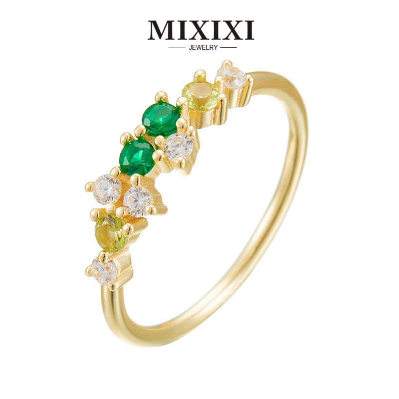 Mixixi Fashion 925 Silver Ring beautiful inlay Zircon Rings Jewelry Gifts For Women Girls