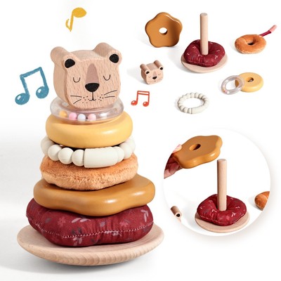 Đồ chơi xếp chồng xếp hình Roly-Poly giáo dục Montessori dành cho trẻ mới biết đi & trẻ sơ sinh Nhận dạng hình học
