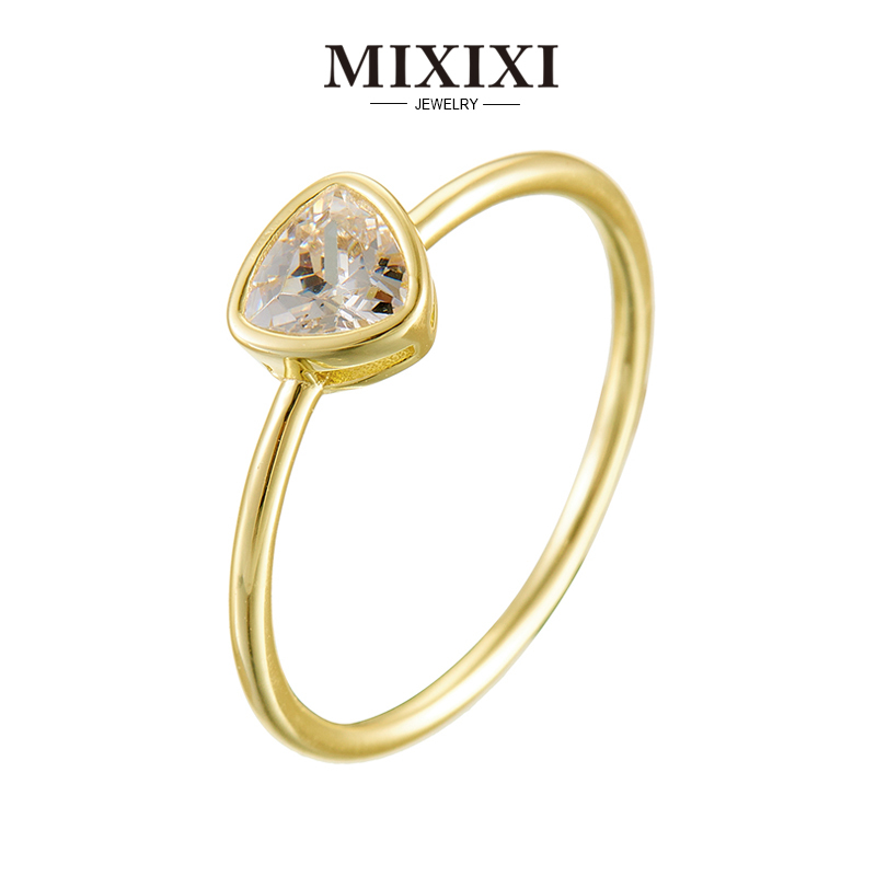 Mixixi Fashion 925 Silver Ring beautiful inlay Zircon Rings Jewelry Gifts For Women Girls