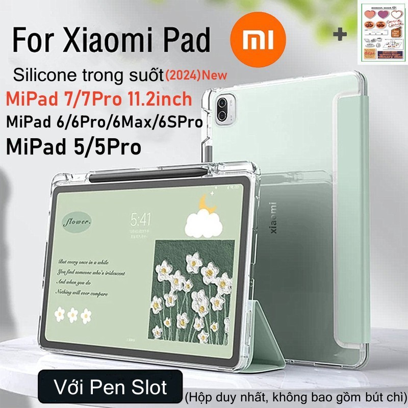 Ốp lưng Xiaomi pad 7 pro Bao Da Máy Tính Bảng Thông Minh Có Ngăn Đựng Bút Cho MiPad 7 Pro xiaomi pad 6 max mi pad 5pro 6pro 11 inch 5 pro 12.4 inch 2023 Ốp Xiaomi Pad 6S Pro