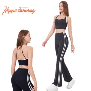   Hoppe Fumeng  một bộ áo ngực yoga đệm và quần loe chạy bộ lưng cao dành cho nữ 