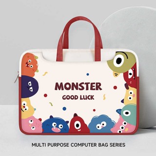 Túi đựng máy tính xách tay quái vật dễ thương cầm tay Thích hợp cho Apple MacBook 15.6 inch Xiaoxin Air 13.3 Huawei Matebook Lenovo Nữ 14 Túi bên trong Pro Vỏ bảo vệ