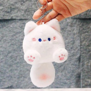 Móc Khóa Cừu Trắng Nhồi Bông Dễ Thương