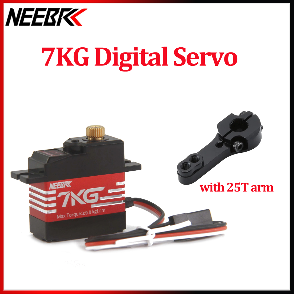 Neebrc 7KG Chống Thấm Nước 21G Nửa Nhôm Bánh Răng Kim Loại Micro Servo Với Tay 25T Cho 1 / 18 1 / 16