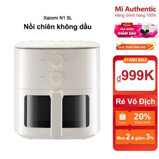 Nồi chiên không dầu Xiaomi dung tích 5 lít công suất mạnh 1200W nồi chiên giá rẻ, đa năng, Làm nóng nhanh, thức ăn chín đều