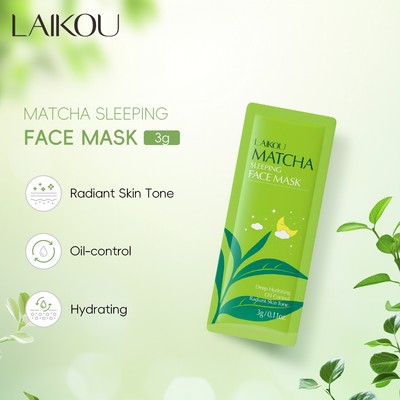 Mặt nạ ngủ LAIKOU Matcha 3g Kem ngủ dưỡng ẩm sâu