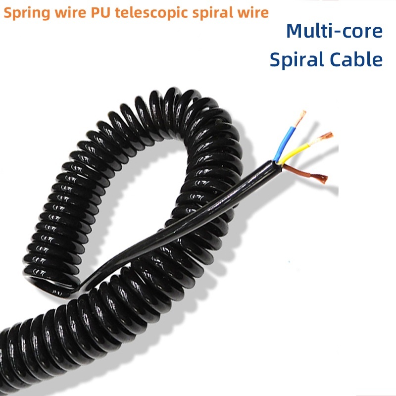 Dây lò xo Dây xoắn ốc bằng kính thiên văn PU 2 lõi 3 lõi 4 lõi 6 lõi 8 lõi đa lõi tiêu chuẩn quốc gi