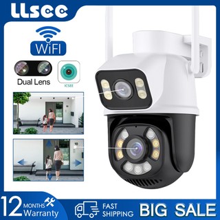  LLSEE camera icsee 2 mắt ngoài trời zoom 5X camera wifi không dây 360 độ xoay 8MP 4K tầm nhìn ban đêm đầy màu sắc không thấm nước cuộc gọi hai chiều 