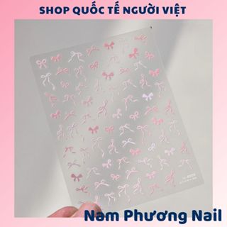 Sticker miếng dán móng nổi hình nơ