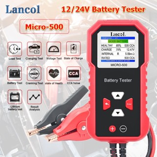 Lancol Micro 500 12 / 24V Xe Moto Pin Thử 40 Đến 3000CCA Cranking Sạc Xe Máy Dung Lượng Pin Dụng Cụ Phân Tích