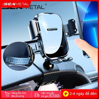 Giá đỡ điện thoại ô tô xoay 360 độ SEAMETAL, kẹp điện thoại, giá đỡ biển số