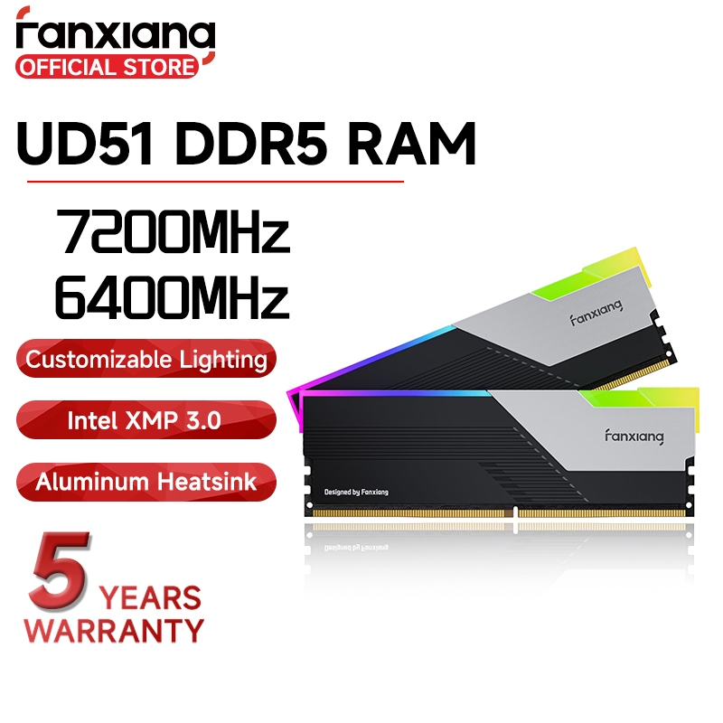 Fanxiang UD51 2 Bộ Nhớ PC 16GB 32GB DDR5 RAM 6400 MHz Cho Máy Tính Để Bàn AMD Intel XMP 3.0