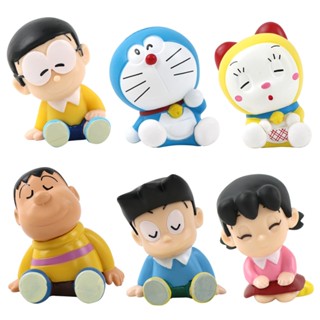 6 Cái / bộ 4.5cm Anime Doremon Nobita Nobi Shizuka Big G Honekawa Suneo Dorami Q Phiên Bản Búp Bê Ngủ PVC Nhân Vật Hành Động Mô Hình Đồ Chơi Quà Tặng