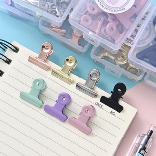  8 Chiếc Macaron Màu Macaron Kim Loại Kẹp Giấy Kim Loại Ràng Buộc Kẹp Đánh Dấu Trang Hình Ảnh Nhà Bếp Túi Đựng Thực Phẩm Kẹp Văn Phòng Trường Học Văn Phòng Phẩm 