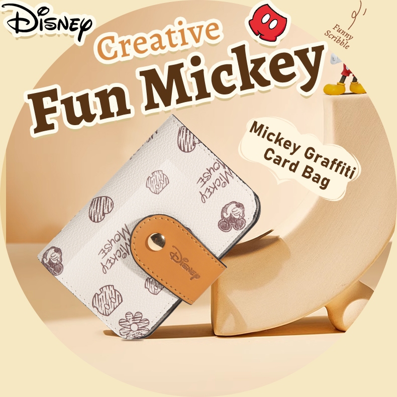 Disney Mickey Series Hộp đựng thẻ Graffiti dễ thương Ví dung lượng lớn BMK-71372