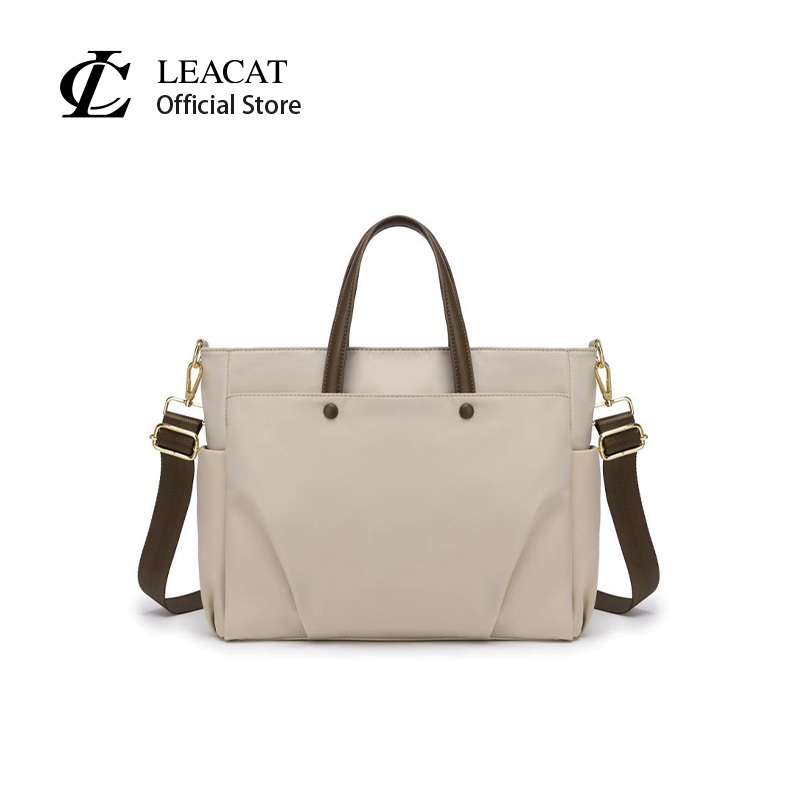 Túi đựng Laptop Leacat dành cho nữ một vai xách tay dung tích lớn cặp một vai đeo chéo tote Túi bên trong 15,6 inch