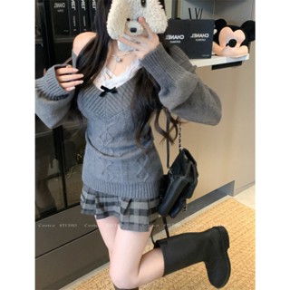 [Zestiva] áo thun tay dài áo thun ôm body nữ trơn basic cổ chữ V dệt kim tay dài