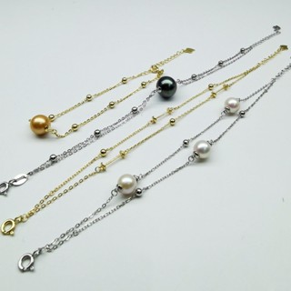  S925 Bạc Nguyên Chất Vòng Tay Ngọc Trai Phụ Kiện DIY Qua Lỗ Hạt Đôi Hàng Bầu Trời Đầy Sao Vòng Tay Phụ Kiện handmade Giá Đỡ 