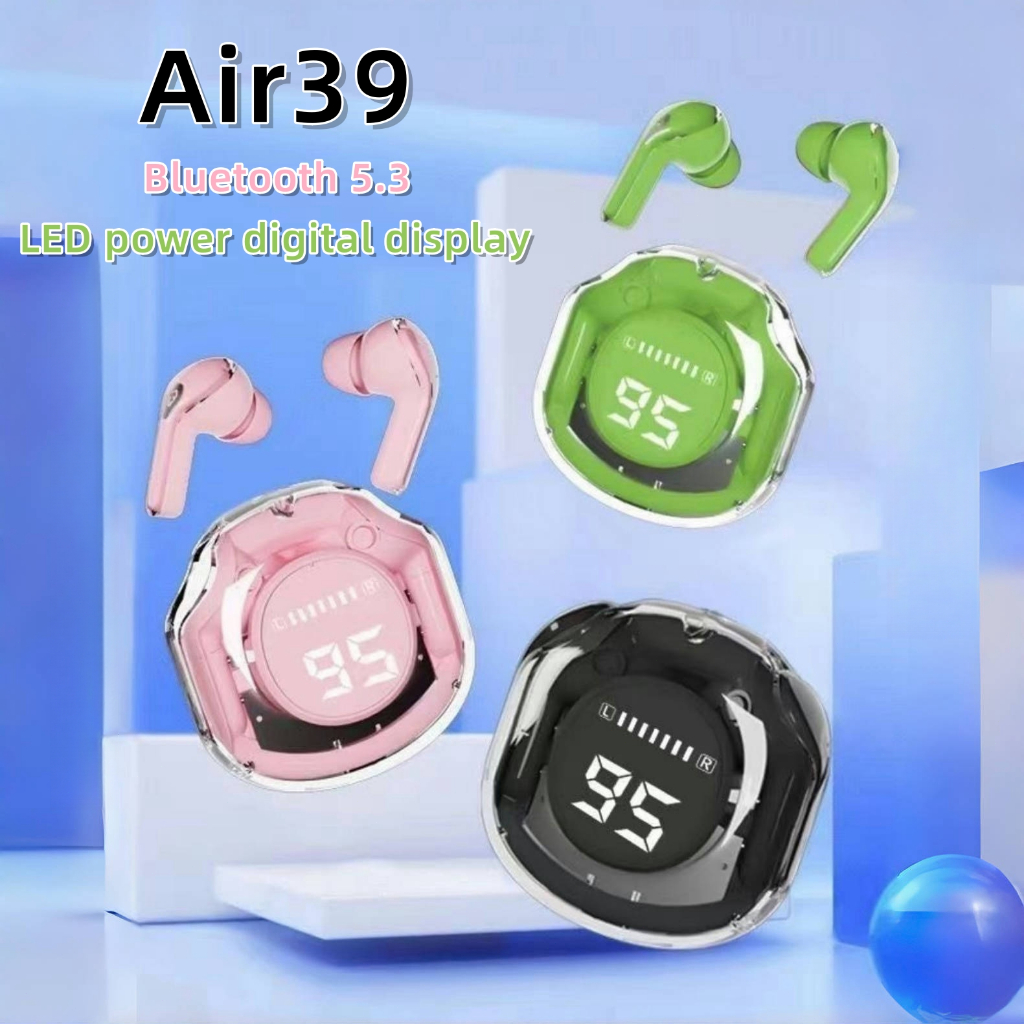 Tai nghe nhét tai trong tai Bluetooth không dây Air39 có màn hình pin kỹ thuật số, hỗ trợ gọi và điều khiển cảm ứng