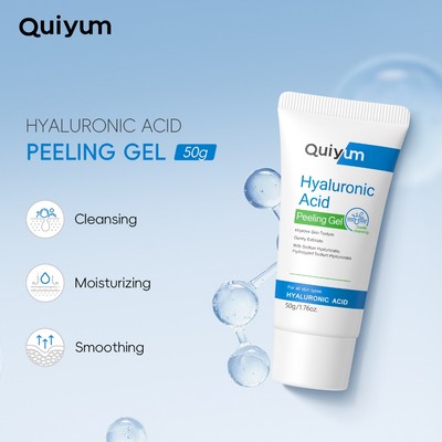 Quiyum Hyaluronic Acid Peeling Gel Loại bỏ da chết Facial Scrub Gentle Cleaning 50g