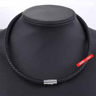 Nam Da Từ Vòng Cổ Ngắn Choker Quấn Vòng Cổ Cho Nam Hợp Thời Trang Màu Đen Trang Sức Phụ Kiện Quà Tặng