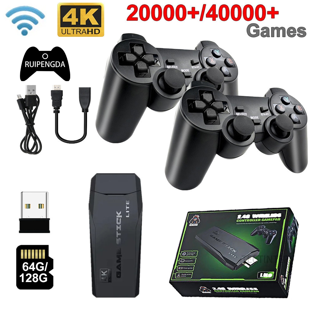 Bảng điều khiển trò chơi Video 4K M8 Bộ điều khiển không dây Tay cầm chơi Game tích hợp 40000 + Trò 