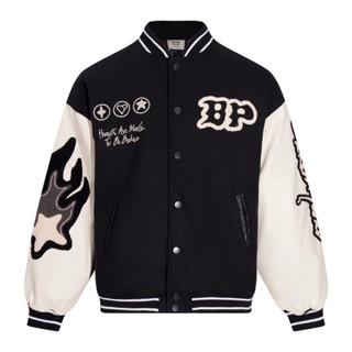 Thu Đông Phong Cách Mới Thêu Thời Trang Thường Ngày Rời Bóng Chày Đồng Phục Áo Khoác Cotton Nam Nữ