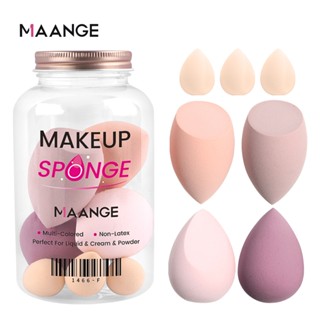 Bộ 7 miếng mút trang điểm thân thiện với da MAANG có thể sử dụng ướt hoặc khô để thoa kem nền mà không cần lau 1466