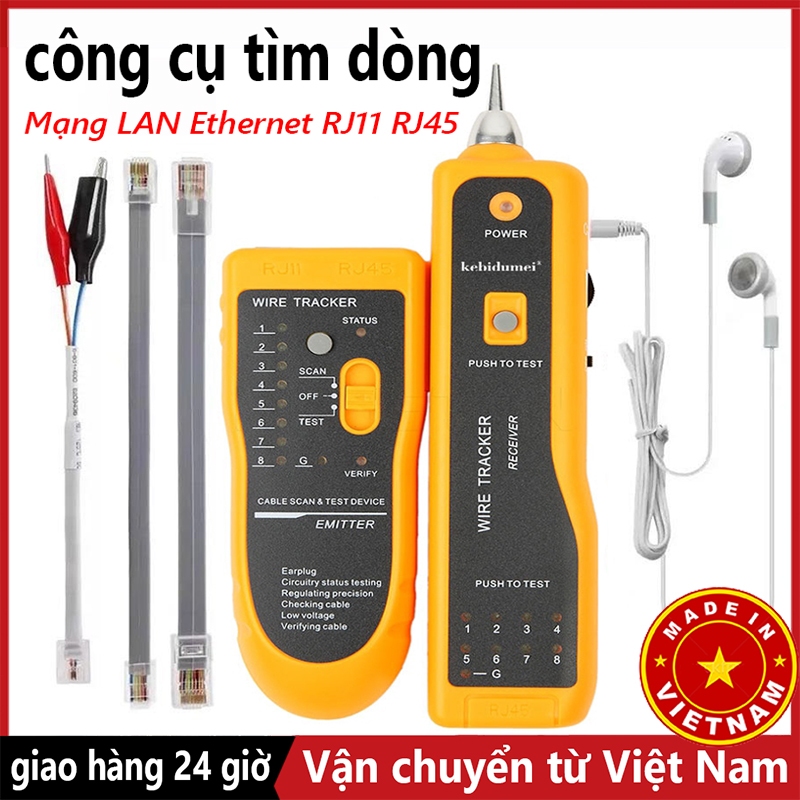 [Lô hàng địa phương] Thiết bị dò dây cáp mạng âm tường, test dây cáp mạng RJ45 RJ11 POE 100M đa năng M828 jw-360 Ethernet LAN