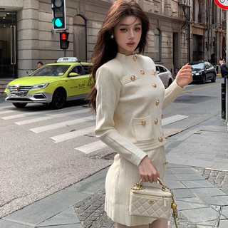 K Dệt Kim Top Nữ Thu Đông Phong Cách Mới Đi Lại Đơn Giản Phù Hợp Với Váy Hai Mảnh
