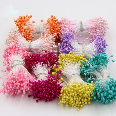 55mm 150 Cái / túi Lõi Hoa Nhân Tạo Và Stamen DIY Mô Phỏng Hoa Voan Chất Liệu Phụ Kiện