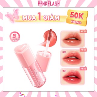 Pinkflash Bubble Film Color Lock Lip Tint Dưỡng Ẩm Son Bóng Không Dính Hydrating Transferproof & Chống Thấm Nước Bong Bóng Phát Sáng Tint