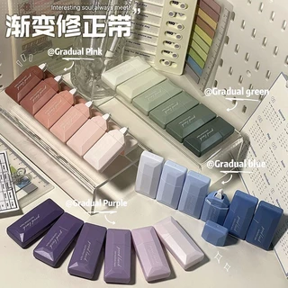 6 Cái / bộ Hàn Quốc Oải Hương Tím Chỉnh Băng Đồ Dùng Học Tập Dễ Thương Bé Gái Văn Phòng Phẩm