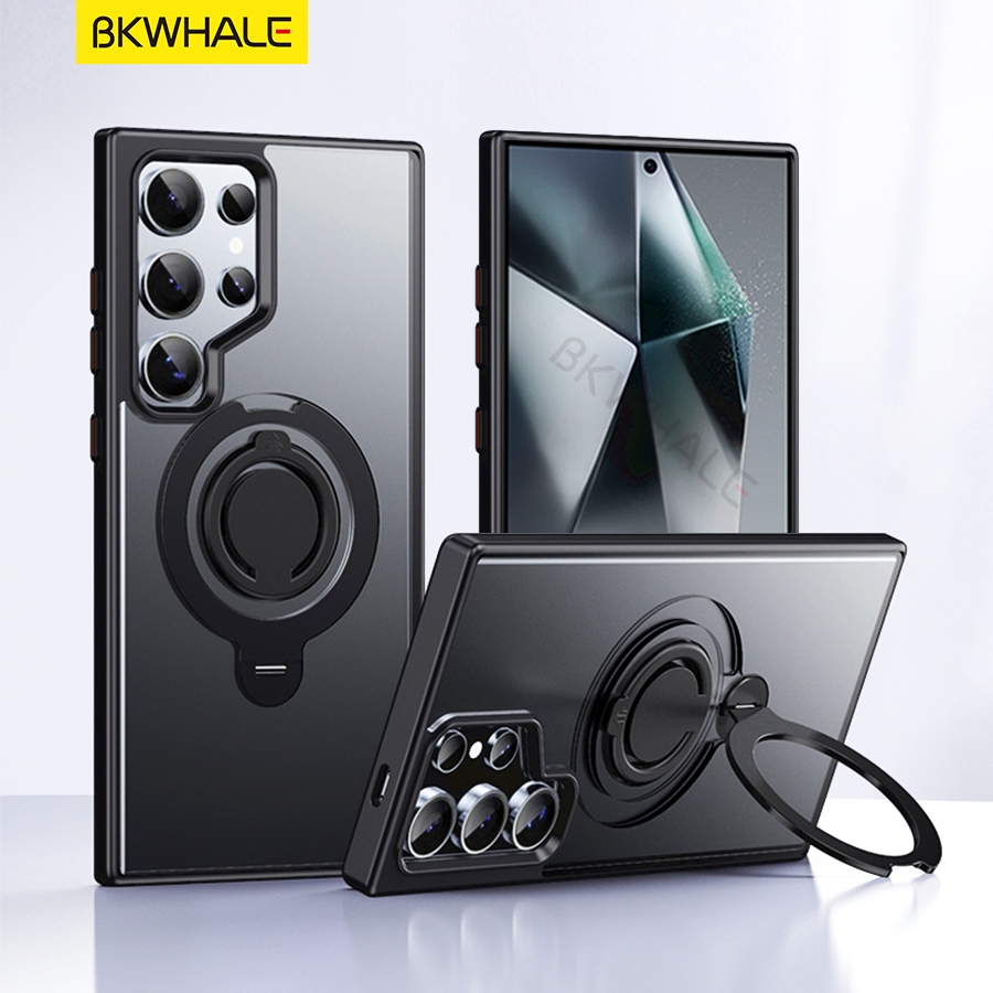 Bkwhale 360 ° Xoay Từ Đứng Ốp Lưng Điện Thoại Samsung Galaxy S24 Ultra S25 Ultra S24 + S25 + S23 Ult