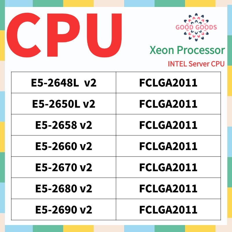 E5-2650v2 E5-2650Lv2 E5-2651v2 E5-2658v2 E5-2660v2 E5-2660v2 E5-2670v2 E5-2680v2 E5-2690v2 INTEL Xeo