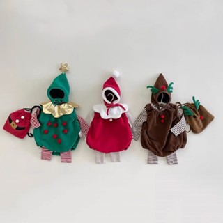 Giáng Sinh Bé Bộ Áo liền quần Ông Già Noel / Cây Giáng Sinh / Hươu Giáng Sinh Trang Phục Giáng Sinh Cho Bé Romper 0-24 Tháng