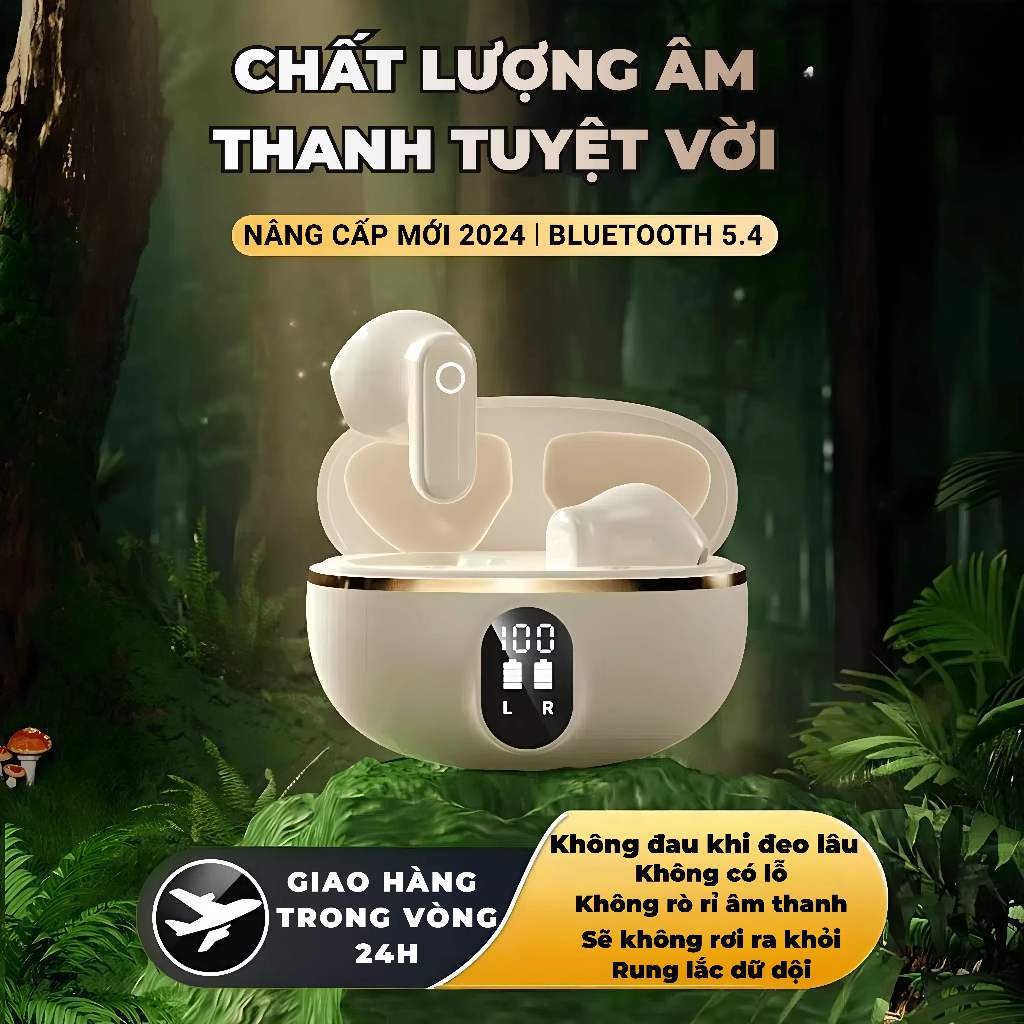 Tai nghe KY5 PRO Nhét Tai Ánh Sáng Mới Nhất [Quà tặng miễn phí] 1 Nhãn dán hoạt hình+1 Bao tay chơi game,Âm thanh nổi mức HiFi, Màn hình kỹ thuật số thông minh, Micrô tích hợp, Chống nước iPX5, Điều khiển cảm ứng,Giảm tiếng ồn ENC | BigBuy360 - bigbuy360.vn