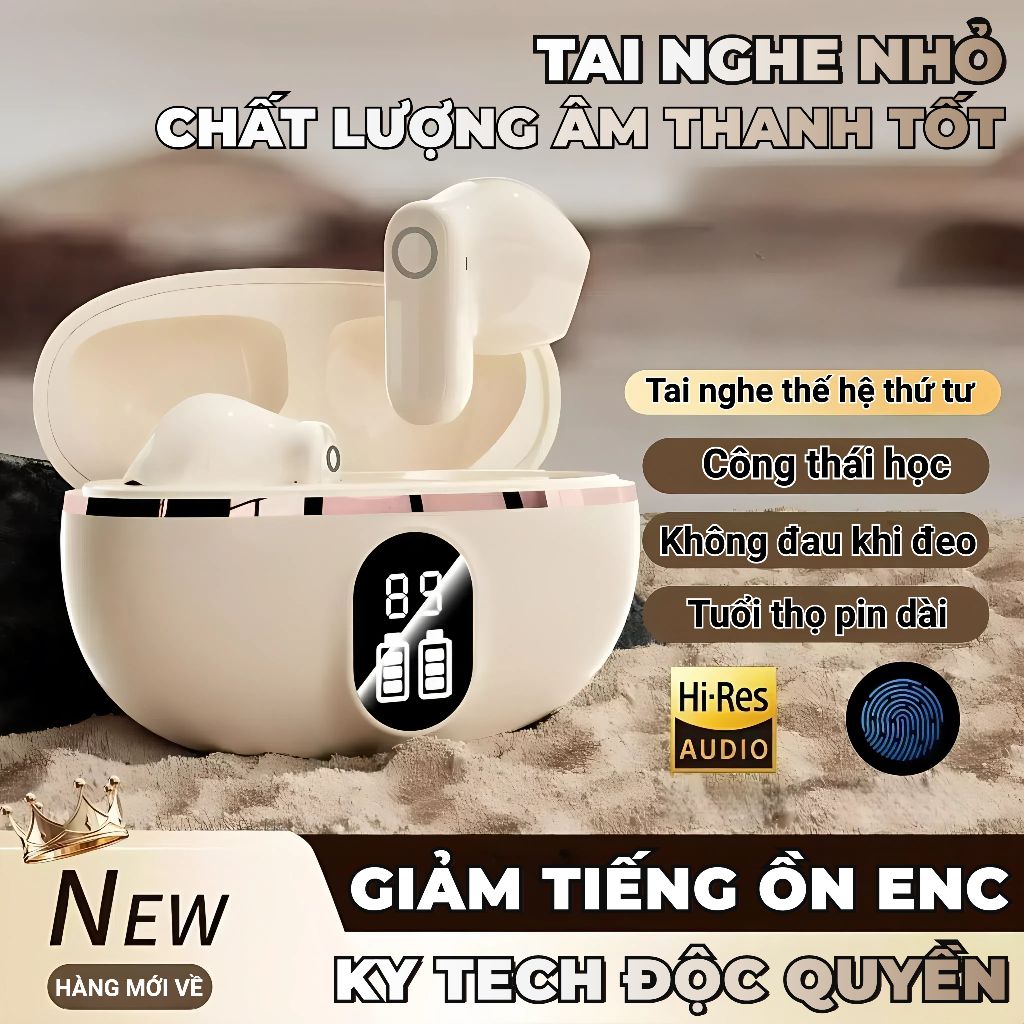 Tai nghe KY5 PRO Nhét Tai Ánh Sáng Mới Nhất [Quà tặng miễn phí] 1 Nhãn dán hoạt hình+1 Bao tay chơi game,Âm thanh nổi mức HiFi, Màn hình kỹ thuật số thông minh, Micrô tích hợp, Chống nước iPX5, Điều khiển cảm ứng,Giảm tiếng ồn ENC | BigBuy360 - bigbuy360.vn