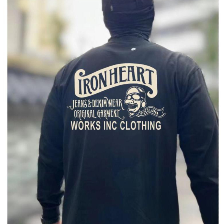 100% Hàng có sẵn IRON HEART dài tay cổ điển xe máy in LOGO cổ điển