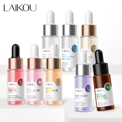Serum LAIKOU 17ml Nhiều Dòng Sakura Vitamin C 24K Gold HA Trà Cây Hoa Hồng Việt Quất