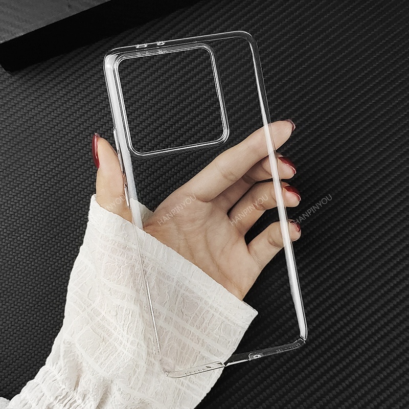 Dành Cho Xiaomi Mi 14T Pro 14TPro 5G Pha Lê Bóng Cứng PC Full Cover Camera Trong Suốt Bảo Vệ Snap Ca