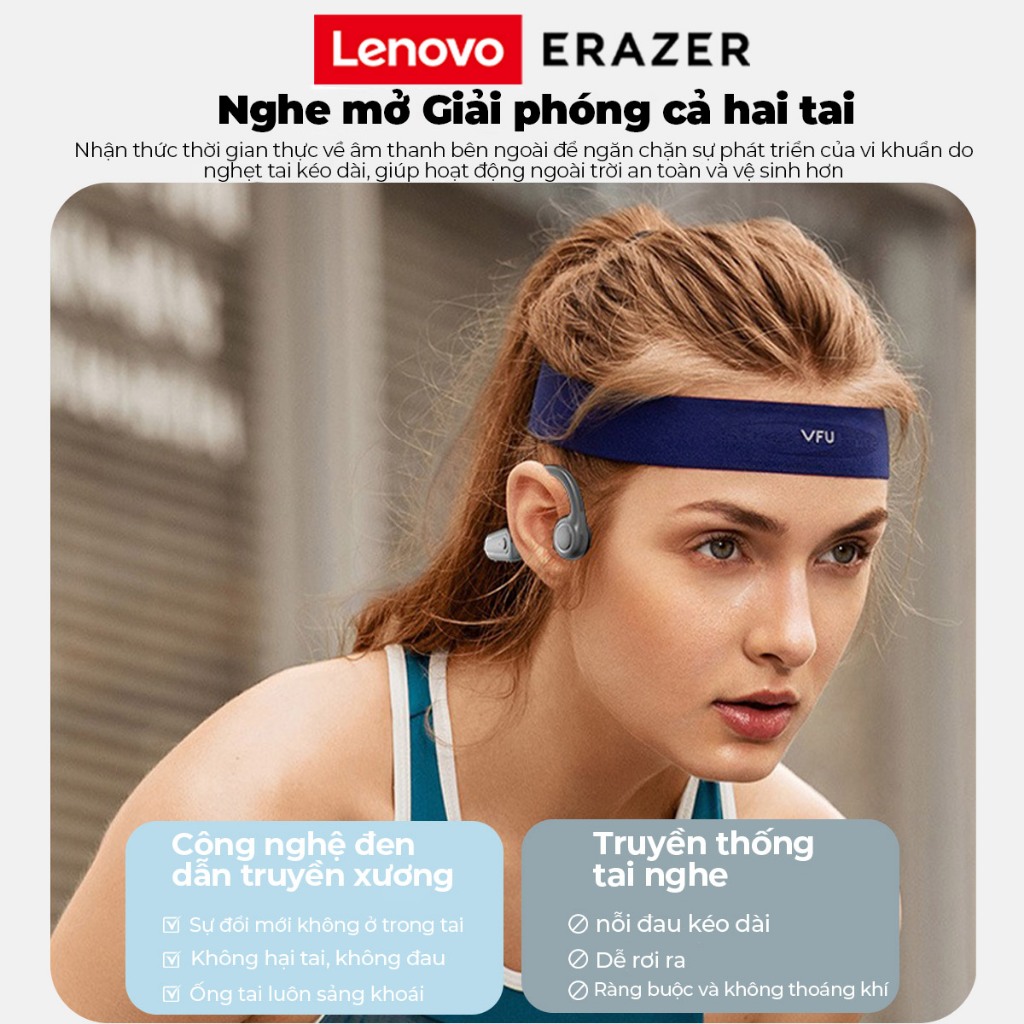 ERAZER XF22 Tai nghe Bluetooth Tai nghe thể thao chống nước móc tai Tai nghe không dây chạy cuộc gọi âm thanh HiFi BT5.4 Tai nghe sạc nhanh | BigBuy360 - bigbuy360.vn