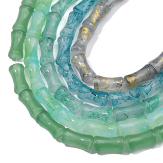 Beadia 20 Chiếc 12 Mm Pha Lê Thủy Tinh Tre Khớp Không Gian Hạt Cho Vòng Tay Vòng Cổ Móc Khóa DIY Trang Sức Làm Hạt