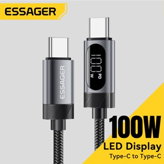 Essager Cáp sạc nhanh Usb-A / Type-C sang Type-C Dòng điện cao Chip đánh dấu điện tử nâng cấp cho IP / Android
