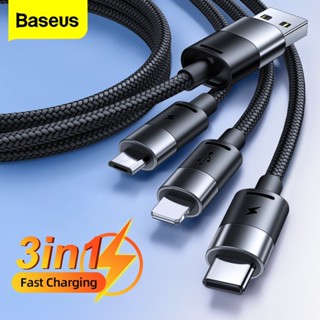 Cáp sạc BASEUS 3 trong 1 micro USB type C thích hợp cáp sạc nhanh cho ip 14 13 12 pro max 3.5a Samsung Xiaomi Redmi