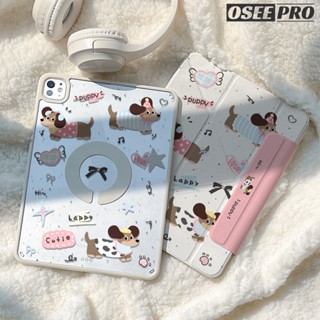 Osee Pro Ốp lưng ipad Vỏ sò gấp Y 720° Ốp bảo vệ đánh thức thông minh chia từ tính xoay cho iPad M4 Pro 13 pro 2 3 4 5 11 inch pro 5 6 12.9 inch Air 13 ipad M3/M2 Air 7 Air 6 11'' Air 5 Air 4 (2025/2024/2022/2020) ipad gen 7 8 9 10 11 Thế hệ mini 6 7 Case