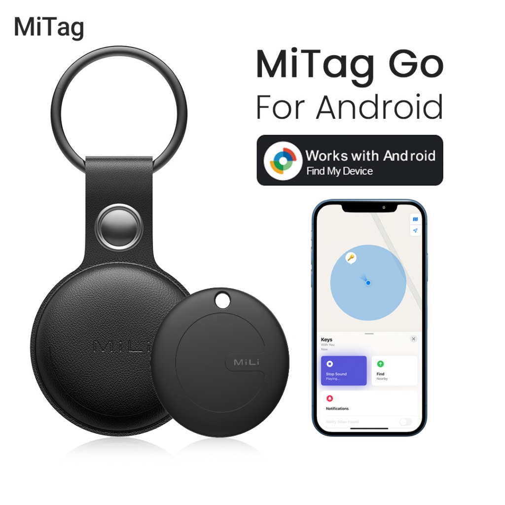 MiLi MiTag Go GPS Bluetooth Tracker cho Android Keys Finder và Pet Locator Hoạt động với Google Find
